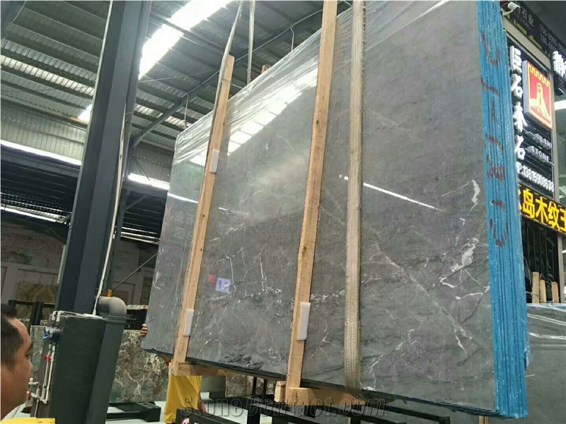 China New Grey Marble Ghost Grey,Rainbow Grey Marble Polished Slabs