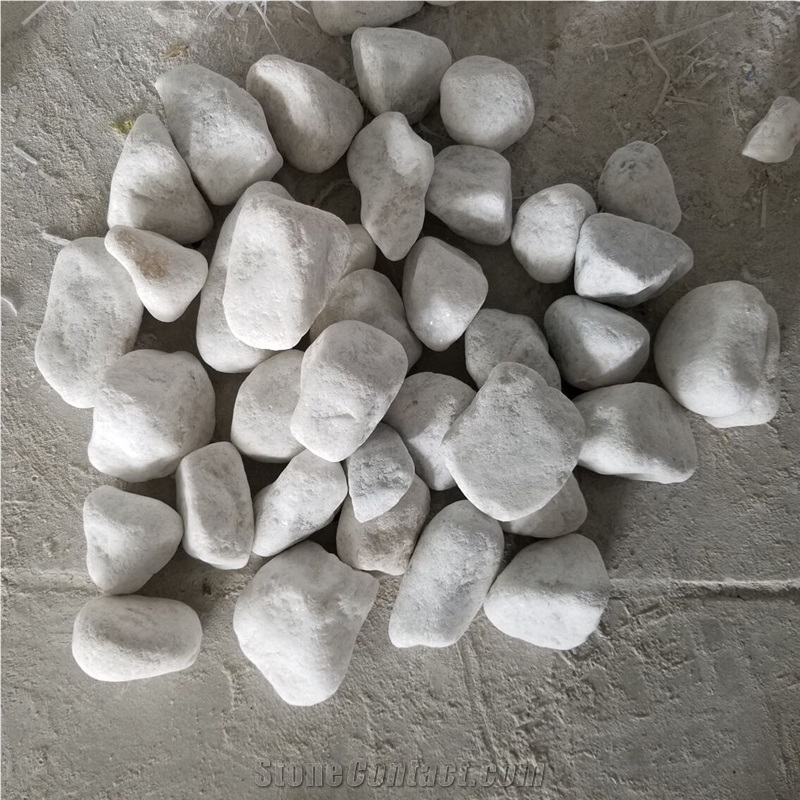 White Pebble River Gravels Stone Landscape Unpolished 20-30mm,30-50mm