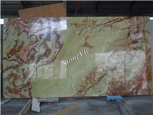 Green Onyx Thin Panel,Translucent,Book Match,Laminated,Slabs,Tiles Etc