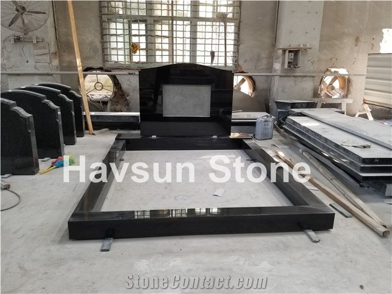 Custom Black Tombstone/Monument/Gravestone for Australia Market