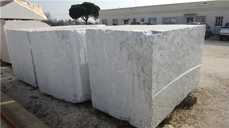 Carradinha Marble Blocks, Estremoz White with Grey Veins Block