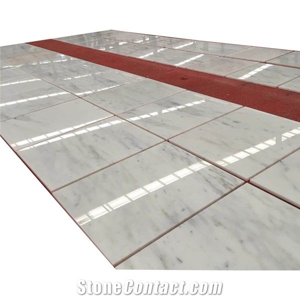 Bathroom Polished Bright White Calcutta Floor Marble Tile From