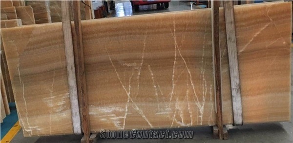 Wood Texture Cheap Price Honey Cappuccino Onyx Slab