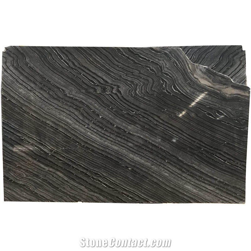 Wall Cladding Kenya Black Slab Ancient Vein Wood Marble