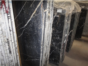 YUANDA Premium Black Marble Slabs Gold Line Texture