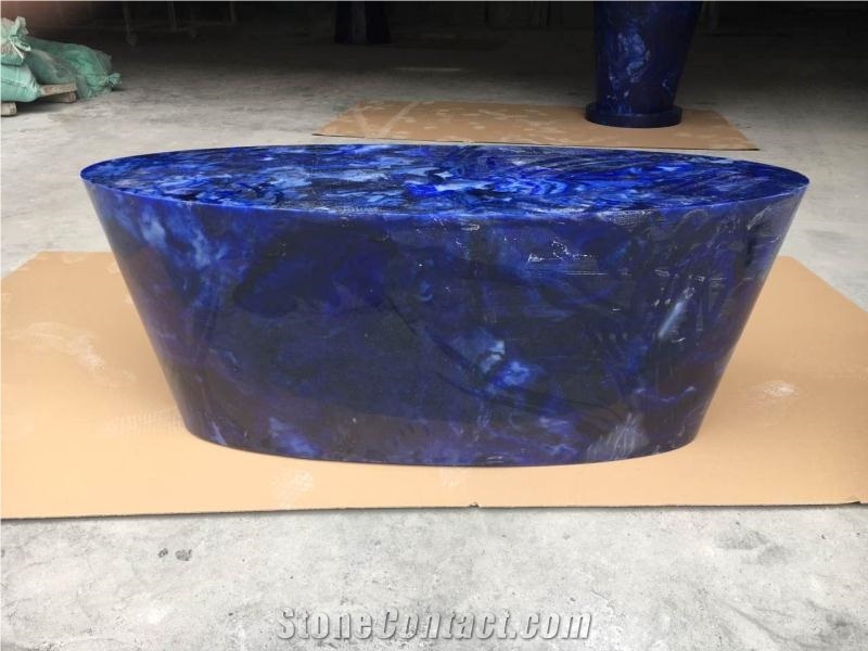Blue Stone Bar Backlit Table