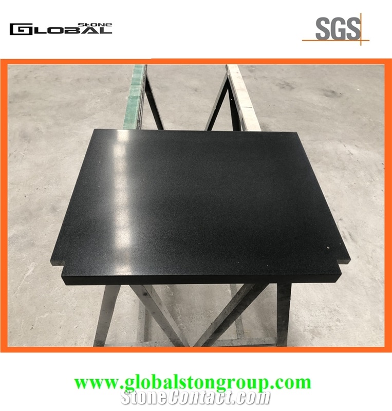 Honed Absolute Black Granite Tops For Hotel Office Furniture From