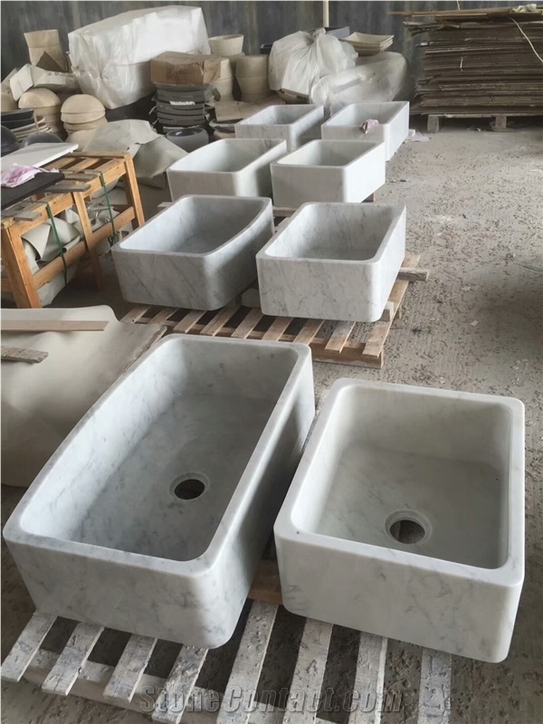 Carrara White Marble Farm Sinks,White Marble Sinks