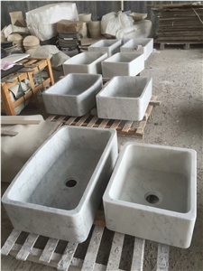 Carrara White Marble Farm Sinks,White Marble Sinks