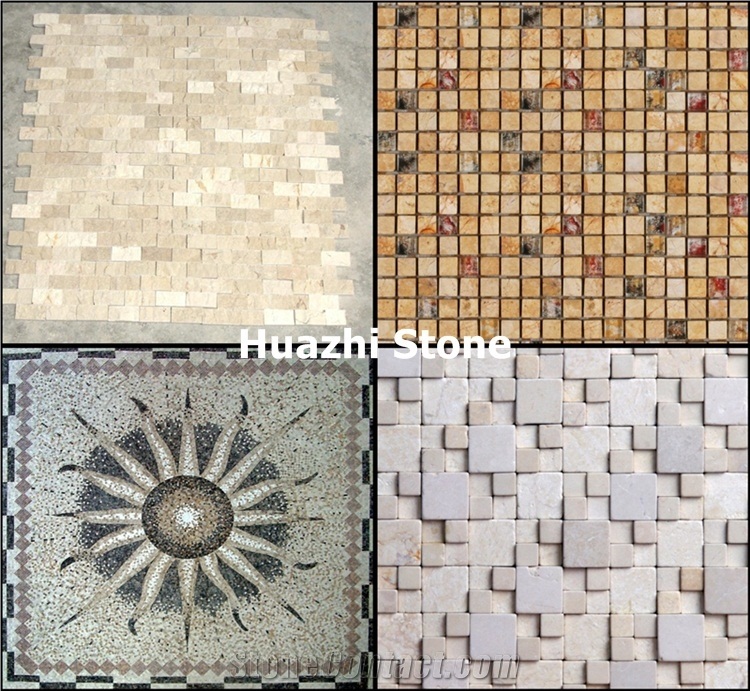 Beige Natural Marble Mosaic/Bathroon Mosaic/Shower Design Mosaic