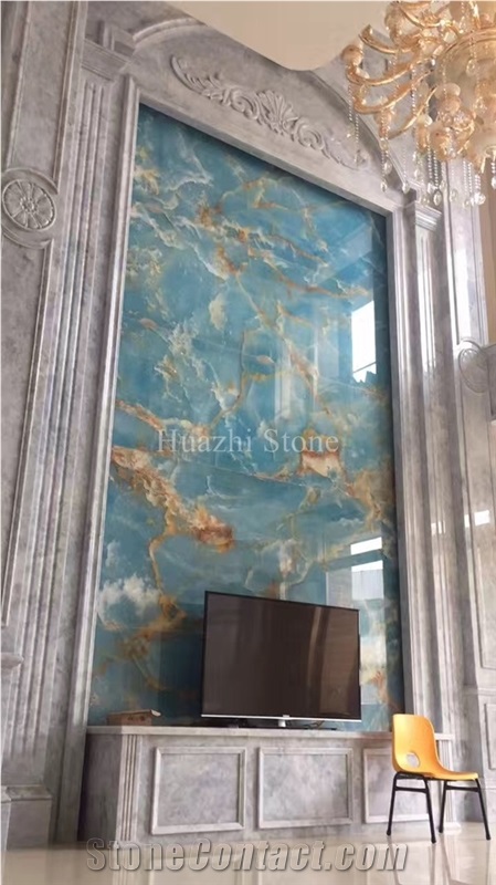 Blue Onyx Slabs&Tiles, Natural Onyx for Wall