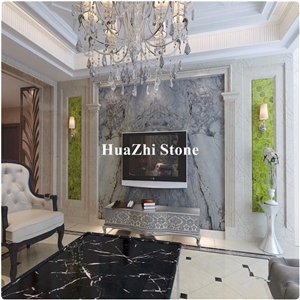 Building Ornaments Wall Panels Tiles White Marble for Home Decoration