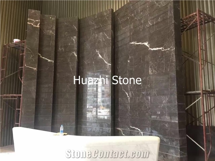 Chines Armani Brown Marble/Black Marble Countertops/Bath Tops