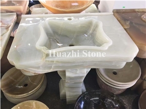 Onyx Pedestal Basins Stone Wash Basins Round Sinks Square Wash Sinks