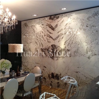 Snow Mountain Silver Fox Marble Tiles & Slabs,For Backgrand