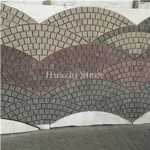 Stone Mosaic Pavers/Granite Mosaic Cube Stone/Park Design/Tumbled Mosaic/Mosaic Art