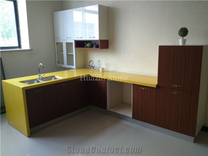 Yellow Quarzt Countertop,Kitchen Countertops, Island Top
