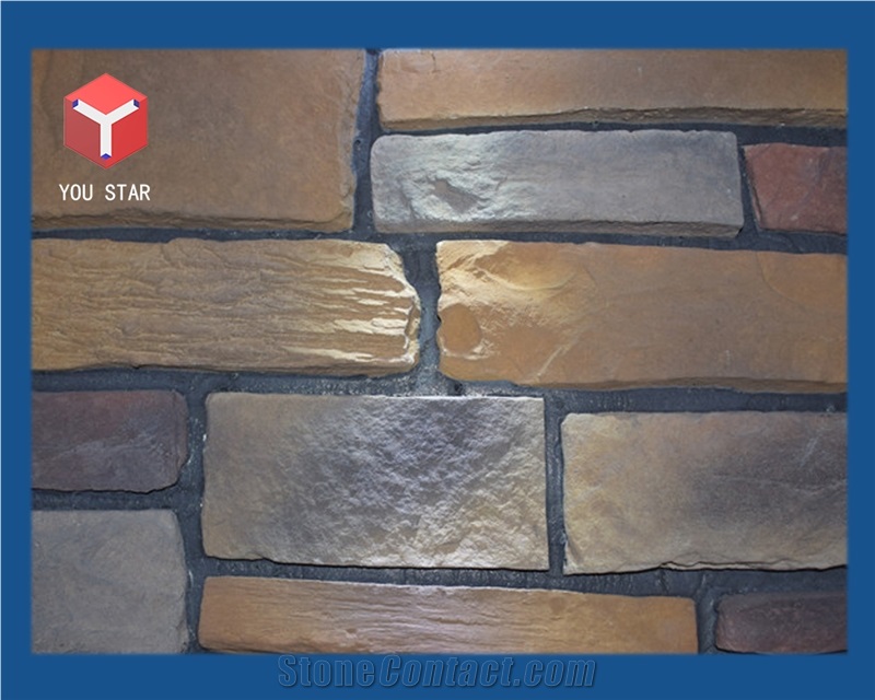 Building Material Artificial Cultured Stone Wall Cladding Decor