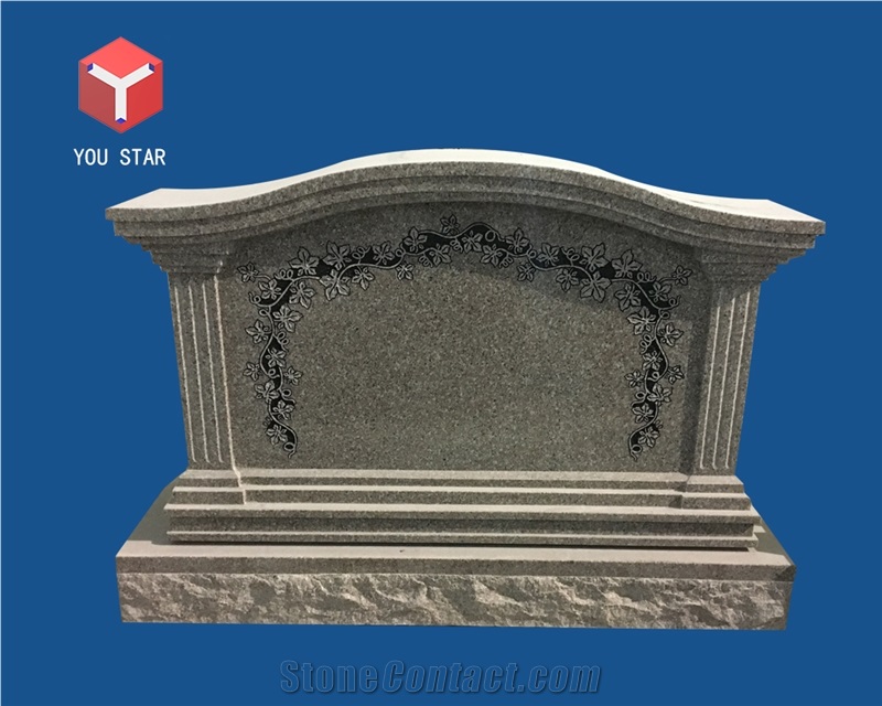 China Polish Granite Tombstone Gravestone Monument Headstone Serp Top