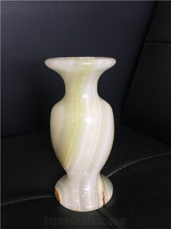Natural Onyx Funeral Flower Vases Memorial Accessories