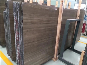 China Brown Wood Vein Marble Tiles & Slabs