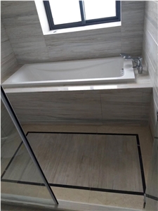 Wooden Vein Marble,White Marble Slabs& Tiles,Polished Flooring Tiles