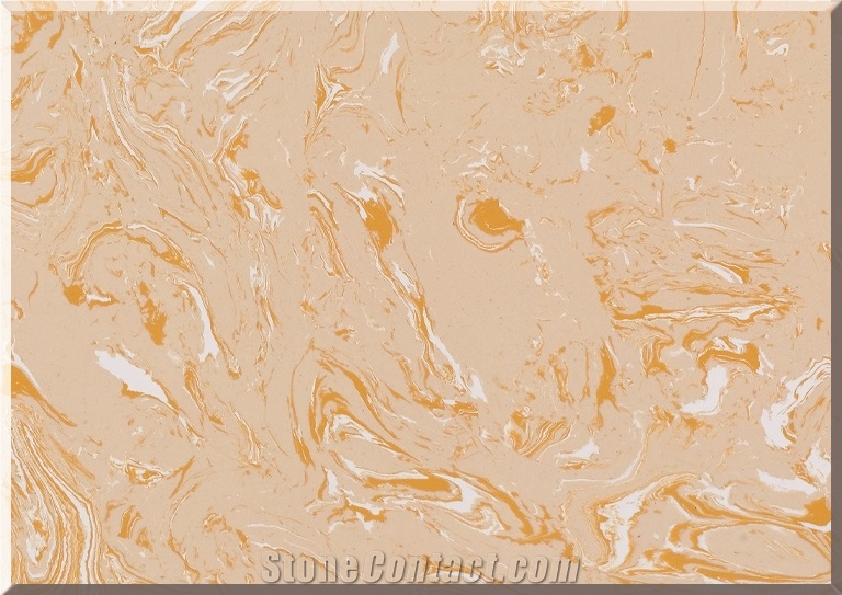 Ls-P006 Yellow Rose / Artificial Stone Tiles & Slabs,Floor & Wall