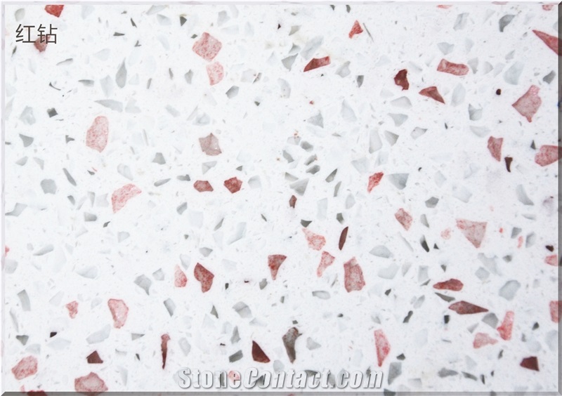 Ls-Q009 Red Diamond / Artificial Stone Tiles & Slabs,Floor & Wall