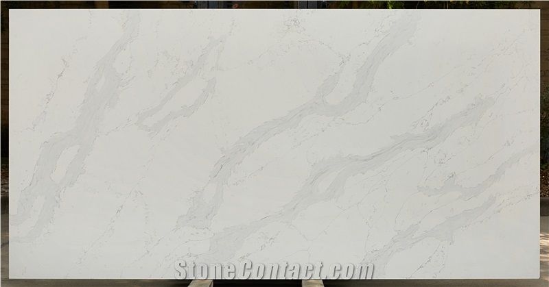Polished Quartz Calacatta White 03 No.32 Vm-17105 Quartz Tiles&Slabs