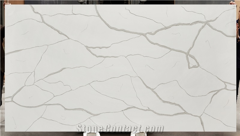 Polished Quartz Calacatta White 15 Quartz Tiles&Slabs Flooring