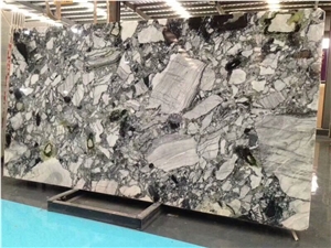 Big Slab Green White Beautiful Marble Slab for Wall and Floor Covering