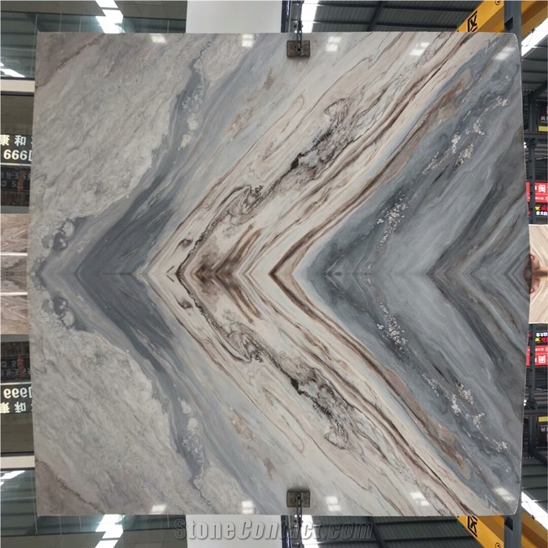 Book Matched Italy Palissandro Azzurro Marble for Wall and Floor