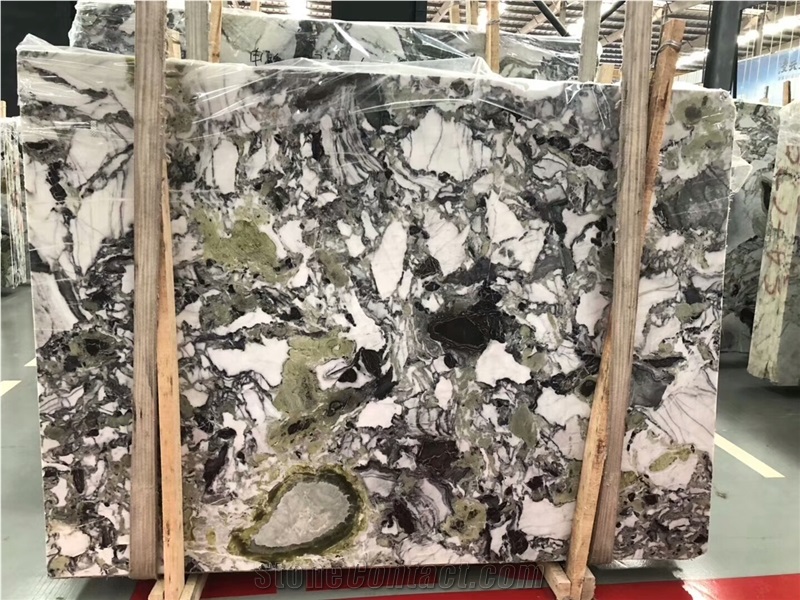 China Ice Green White Beauty Marble for Tv Backdrop