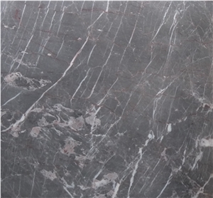 Chinese Adonan Grey with Red and White Line Vein Marble for Wall Tile