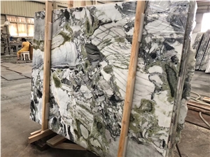 Chinese Ice Green Marble Slab for Wall and Floor Covering