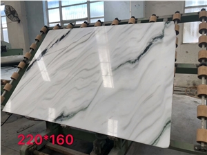 Chinese Pand White Marble Book Matched 1.8cm
