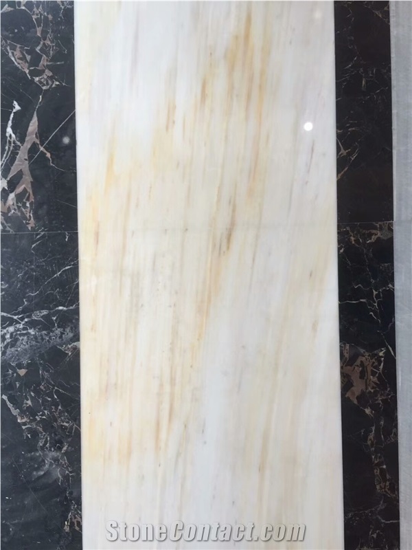 Golden Fish White Marble for Wall and Floor Covering
