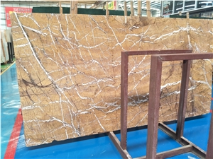 Honed Rain Forest Golden Yellow Marble for Wall and Floor Covering
