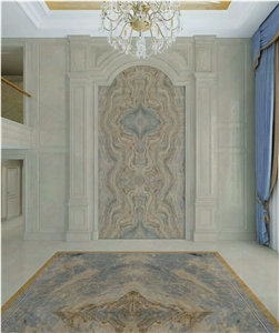 Light Grey with Yellow Veins Marble for Wall and Floor Covering