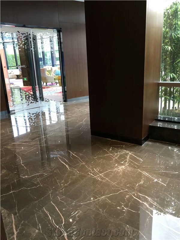 Luxury Hilton Hotel Lobby Grey Marble Wall Covering