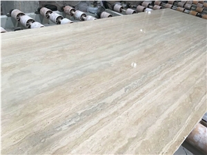 Roman Silver Travertine Slab for Wall and Floor Covering