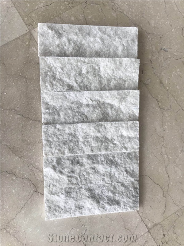Shinning White Stone Wall Panel Quartzite