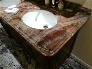 Venice Red Marble for Vanity Top Custom Made