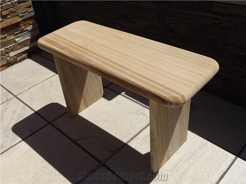 Yellow Sandstone Slab for Tables and Chairs