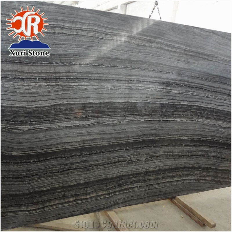 Chinese Dark Wooden Grain Black Zebra Old Negro Serpeggiante Marble