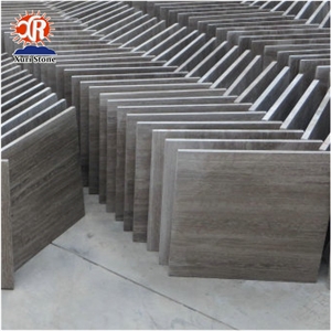 Chinese Grey Wood Vein Marble Tiles and Slabs Wooden Grey Marble