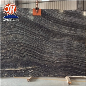 High Quality Project Material Polished Natural Wood Grain Zebra Marble