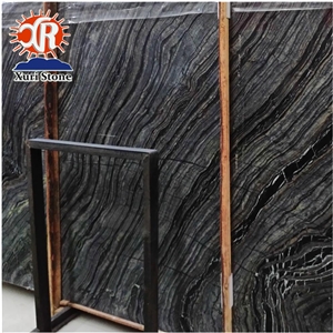 High Quality Stone Market Zebra Antique Black Wood Marble Slabs