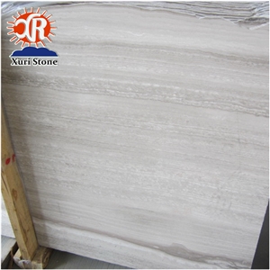Natural Stone White Color Wood Grain Marble for Wall Tile