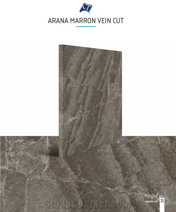 Arana Marron Vein Cut Marble Tiles & Slabs